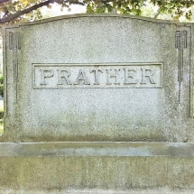 Prather family gravestone